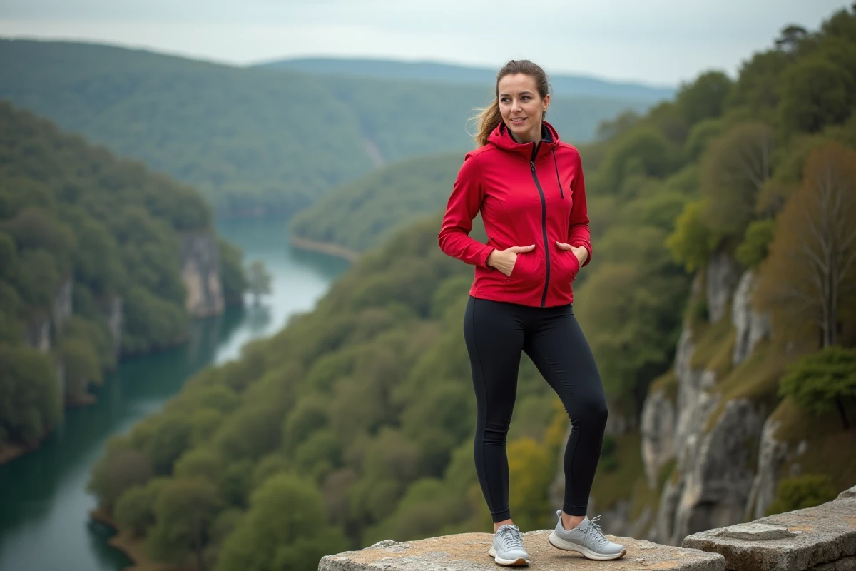 Femme prête à sauter au viaduc de Claudon