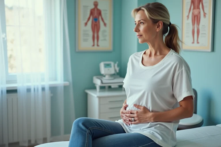 Femme enceinte en consultation dans un cabinet médical